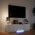 Mobile TV con LED Bianco 140 x 34 x 40 cm Legno ingegnerizzato