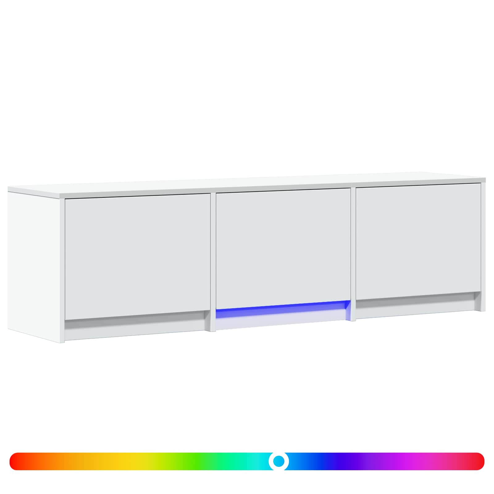 Mobile TV con LED Bianco 140 x 34 x 40 cm Legno ingegnerizzato