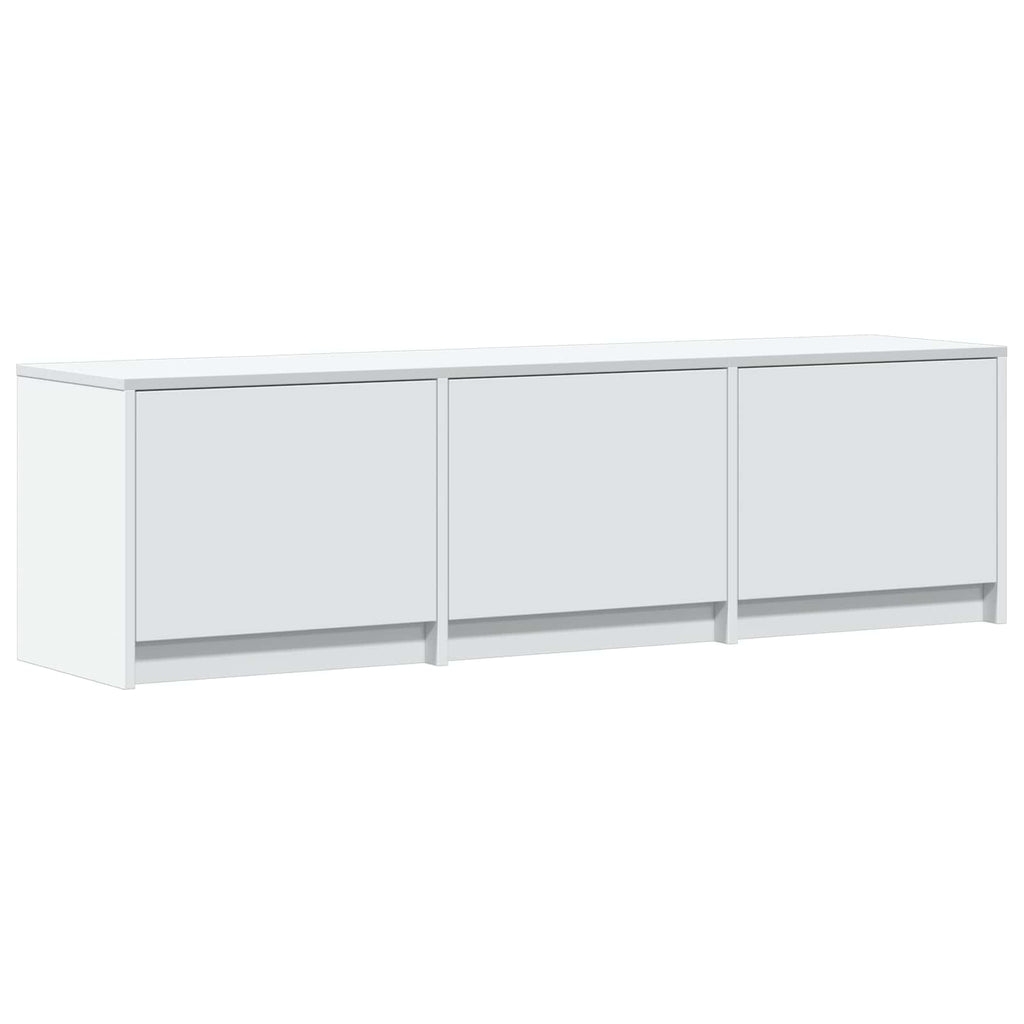 Mobile TV con LED Bianco 140 x 34 x 40 cm Legno ingegnerizzato