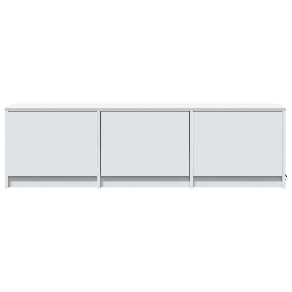 Mobile TV con LED Bianco 140 x 34 x 40 cm Legno ingegnerizzato