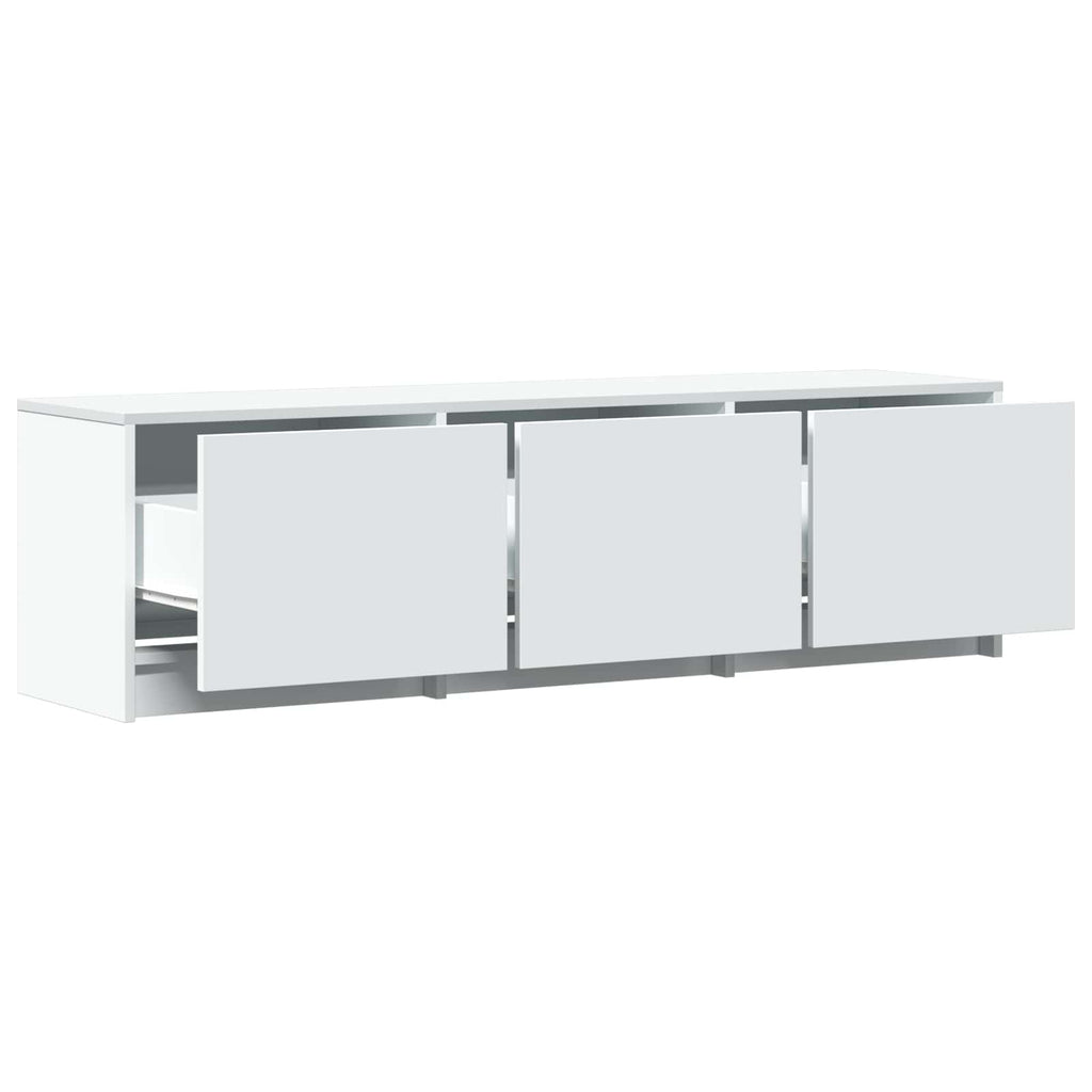 Mobile TV con LED Bianco 140 x 34 x 40 cm Legno ingegnerizzato