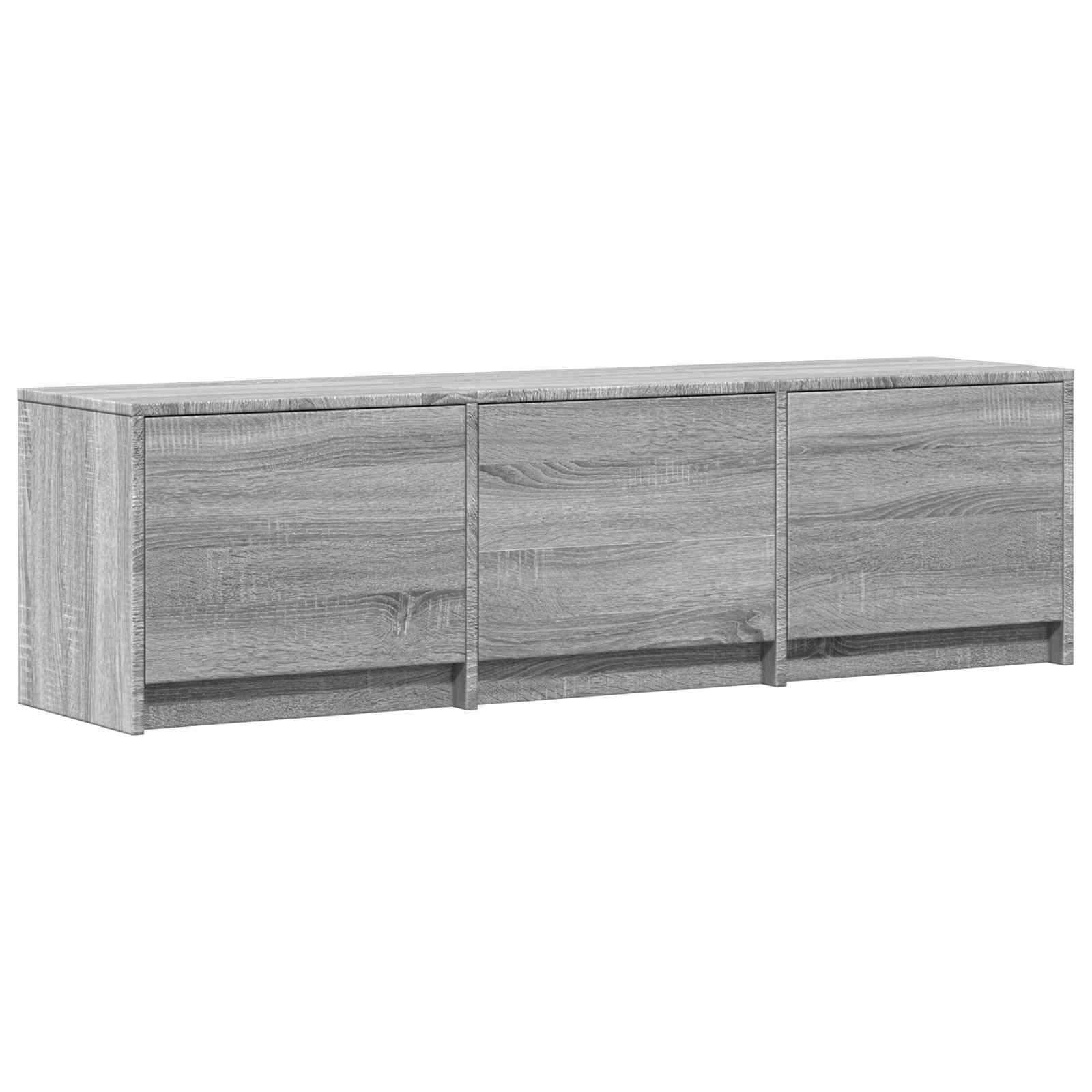 Mobile TV con LED con LED Sonoma grigia 140 x 34 x 40 cm