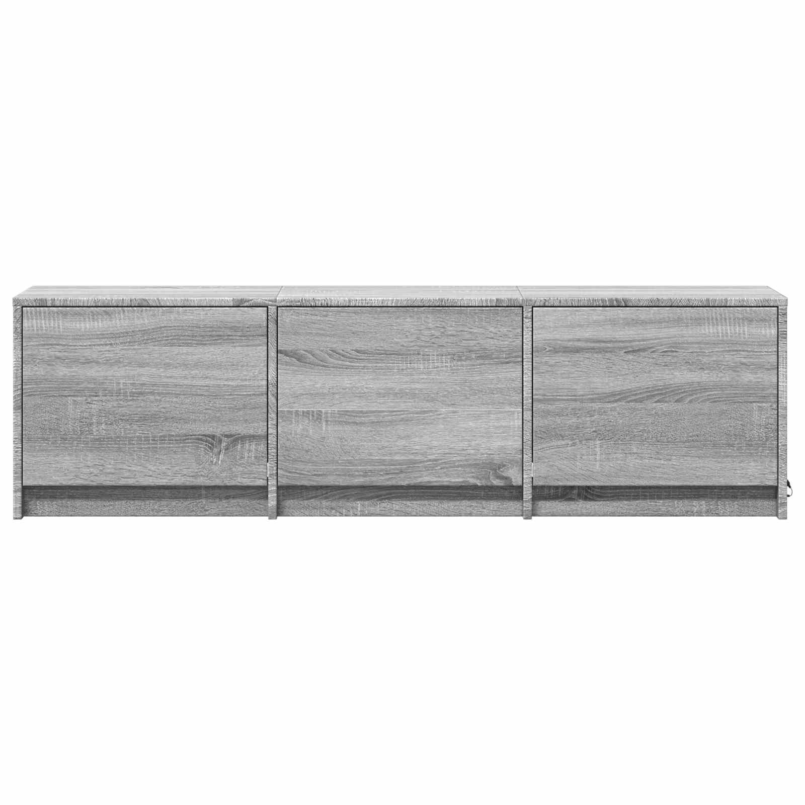Mobile TV con LED con LED Sonoma grigia 140 x 34 x 40 cm