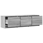 Mobile TV con LED con LED Sonoma grigia 140 x 34 x 40 cm