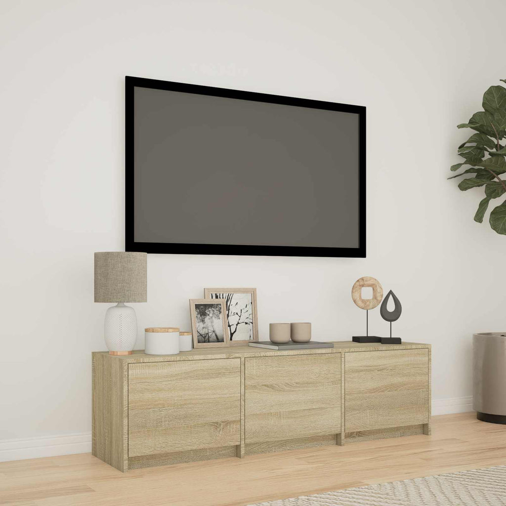 Mobile TV con LED con LED Rovere Sonoma 140 x 34 x 40 cm