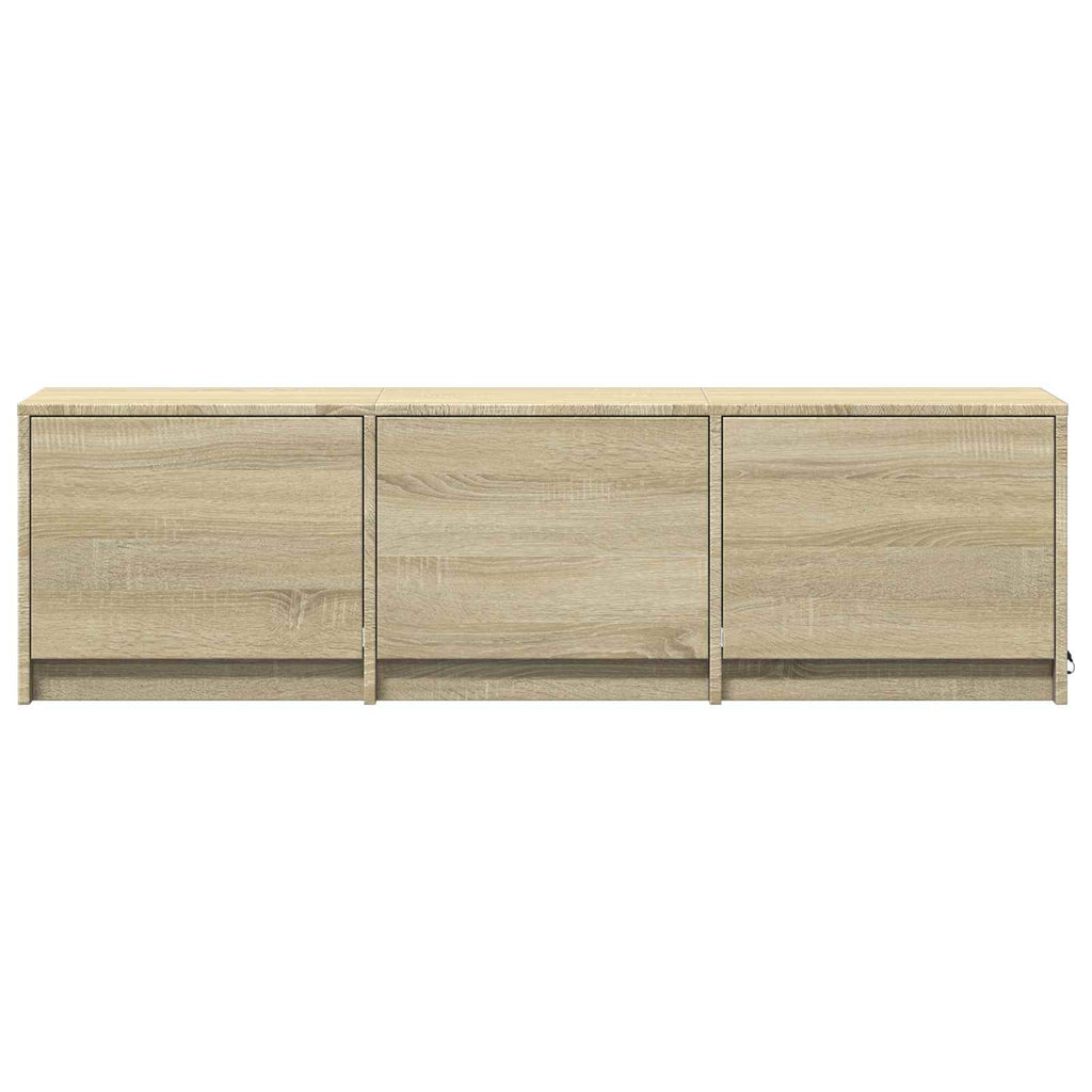 Mobile TV con LED con LED Rovere Sonoma 140 x 34 x 40 cm