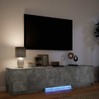 Mobile TV con LED con LED Grigio Cemento 165 x 34 x 40 cm