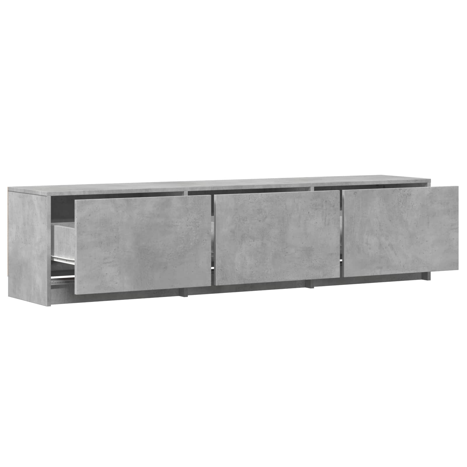 Mobile TV con LED con LED Grigio Cemento 165 x 34 x 40 cm