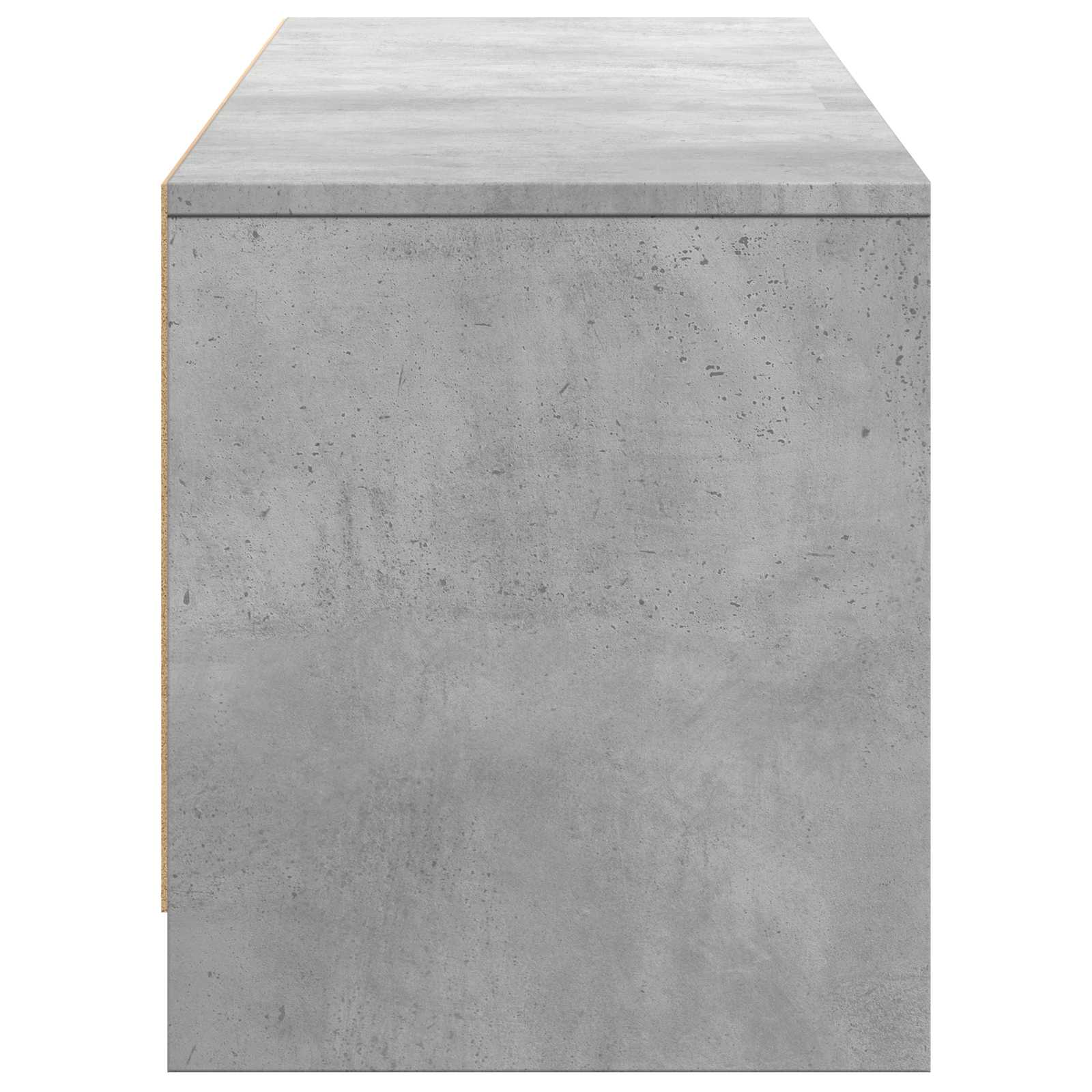 Mobile TV con LED con LED Grigio Cemento 165 x 34 x 40 cm