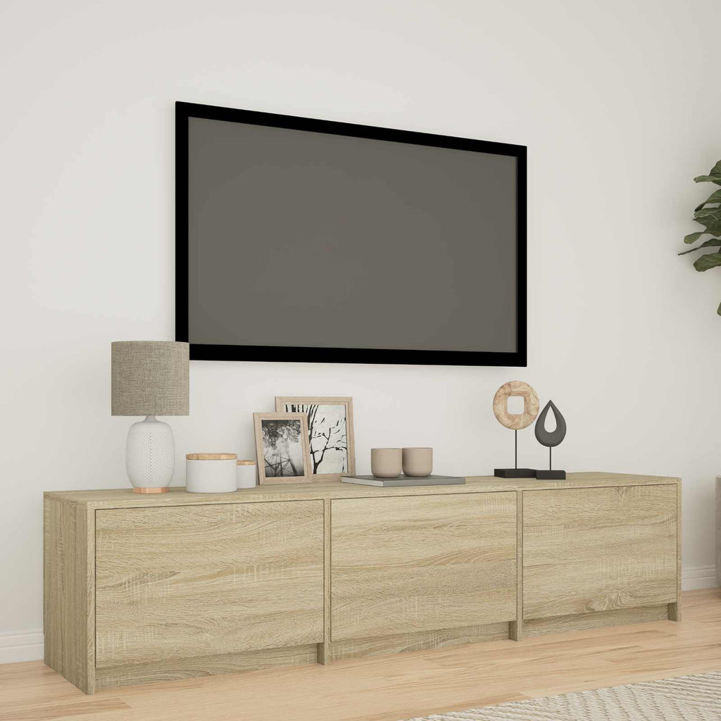 Mobile TV con LED con LED Rovere Sonoma 165 x 34 x 40 cm