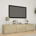 Mobile TV con LED con LED Rovere Sonoma 165 x 34 x 40 cm