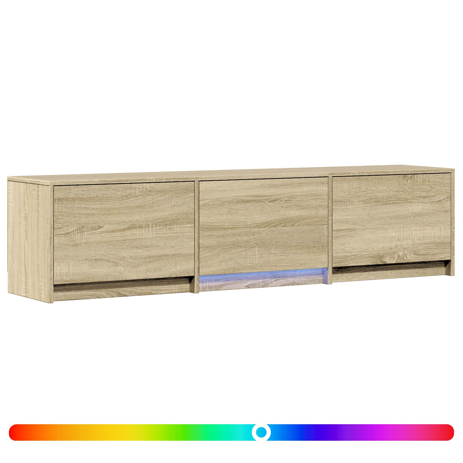 Mobile TV con LED con LED Rovere Sonoma 165 x 34 x 40 cm