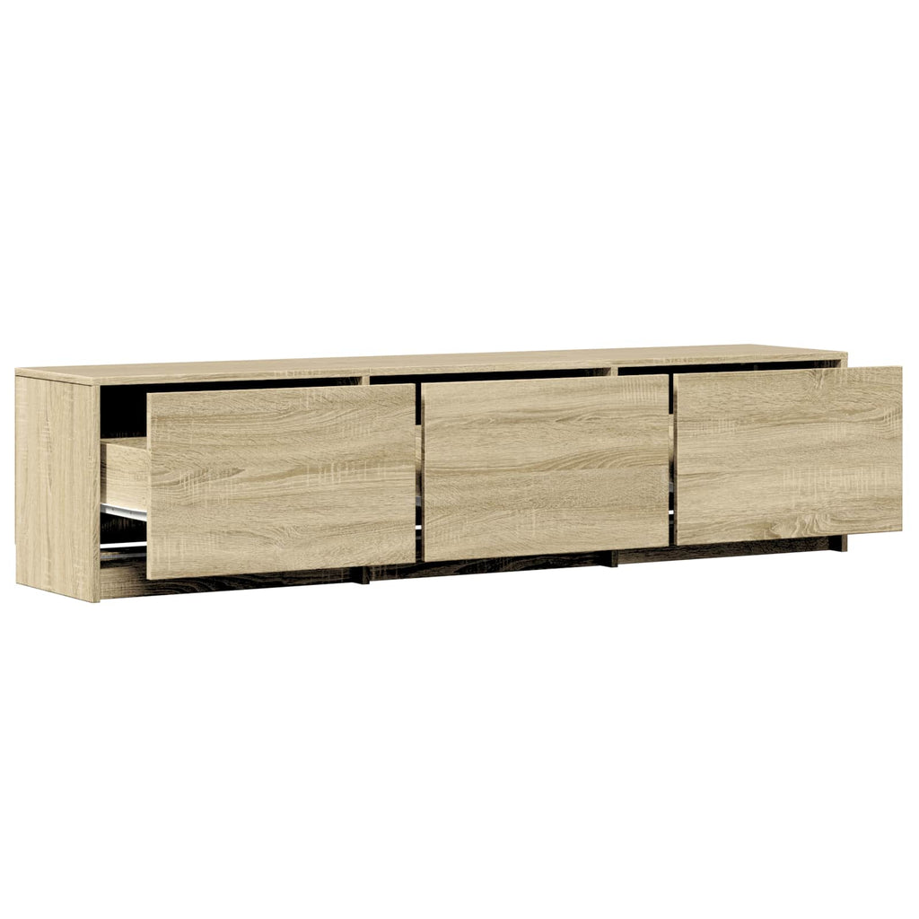Mobile TV con LED con LED Rovere Sonoma 165 x 34 x 40 cm