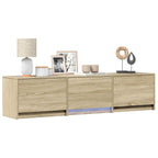 Mobile TV con LED con LED Rovere Sonoma 165 x 34 x 40 cm