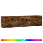 Mobile TV con LED con LED Quercia Affumicata 165 x 34 x 40 cm