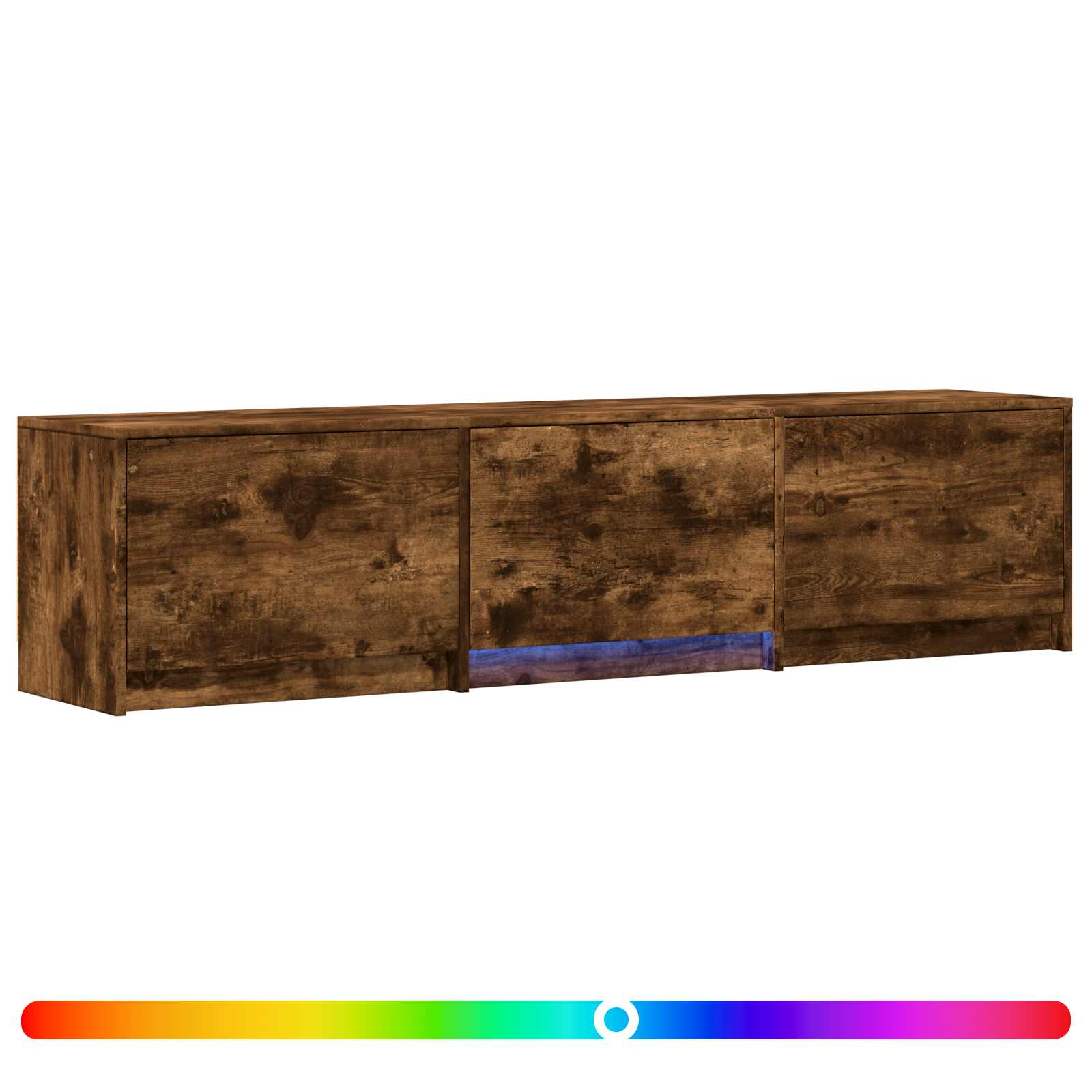 Mobile TV con LED con LED Quercia Affumicata 165 x 34 x 40 cm