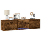 Mobile TV con LED con LED Quercia Affumicata 165 x 34 x 40 cm
