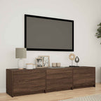 Mobile TV con LED con LED Quercia marrone 165 x 34 x 40 cm