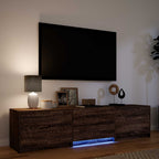 Mobile TV con LED con LED Quercia marrone 165 x 34 x 40 cm