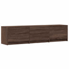 Mobile TV con LED con LED Quercia marrone 165 x 34 x 40 cm