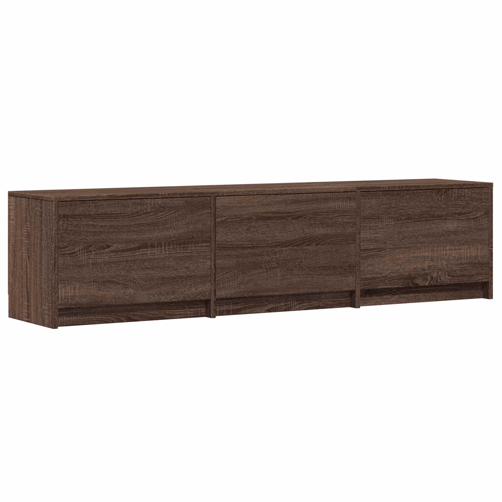 Mobile TV con LED con LED Quercia marrone 165 x 34 x 40 cm