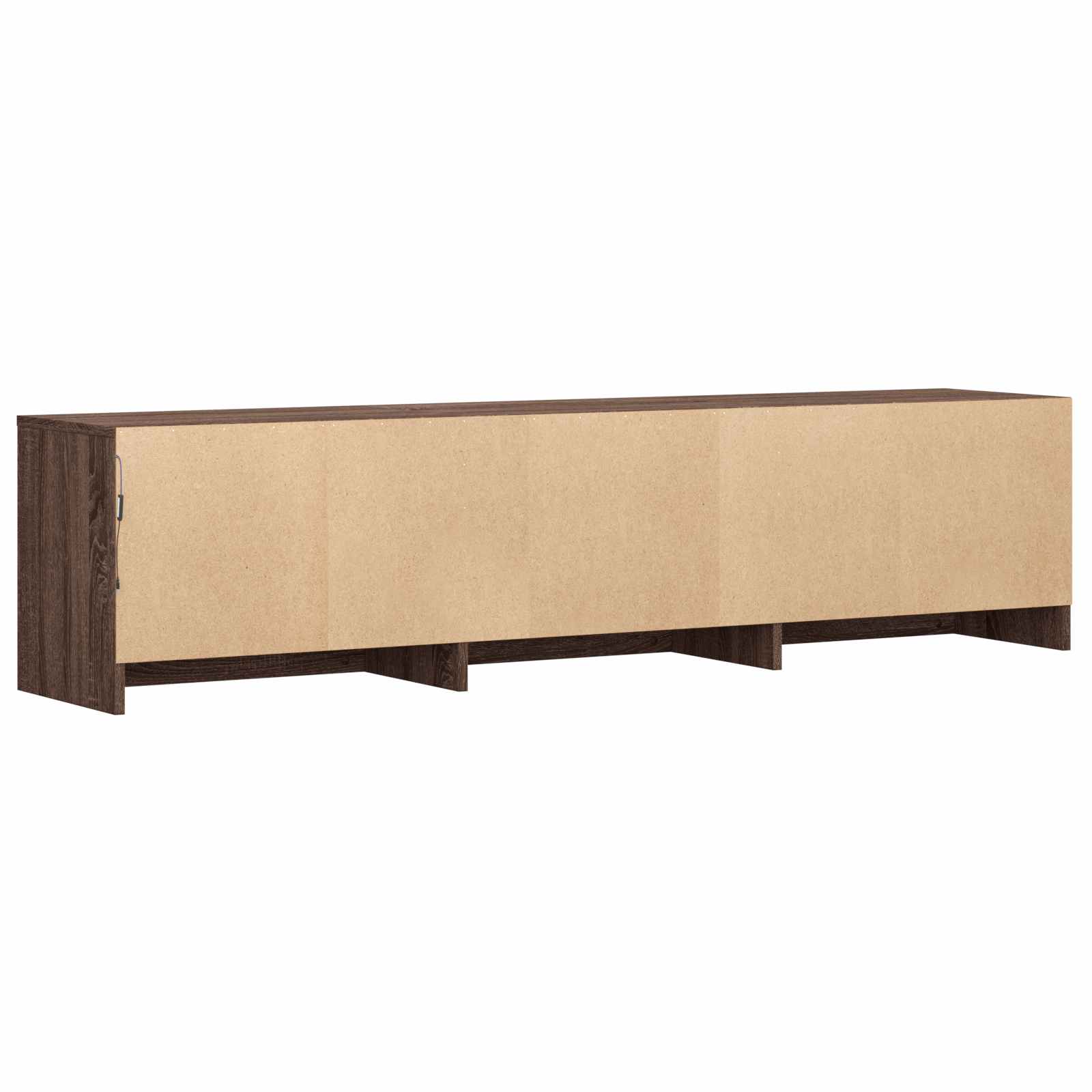 Mobile TV con LED con LED Quercia marrone 165 x 34 x 40 cm