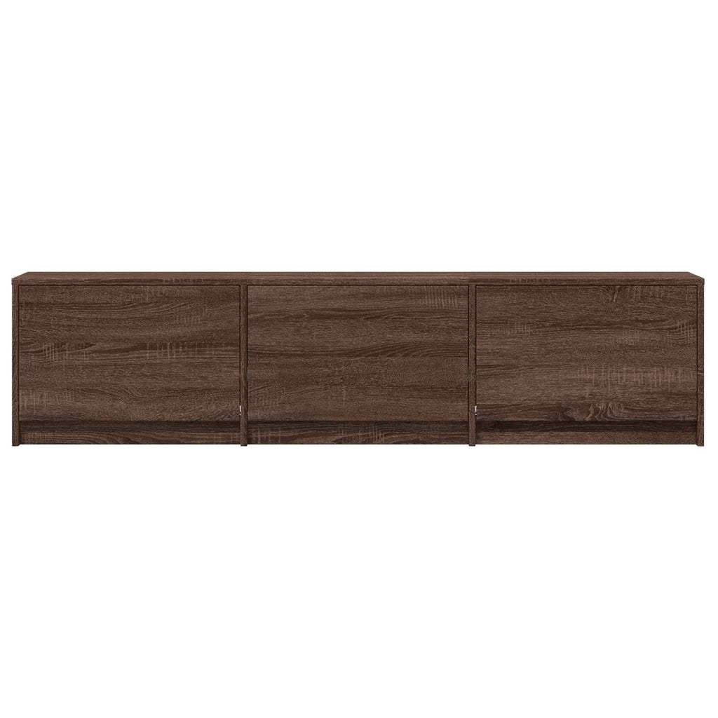 Mobile TV con LED con LED Quercia marrone 165 x 34 x 40 cm