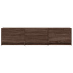 Mobile TV con LED con LED Quercia marrone 165 x 34 x 40 cm