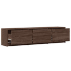 Mobile TV con LED con LED Quercia marrone 165 x 34 x 40 cm