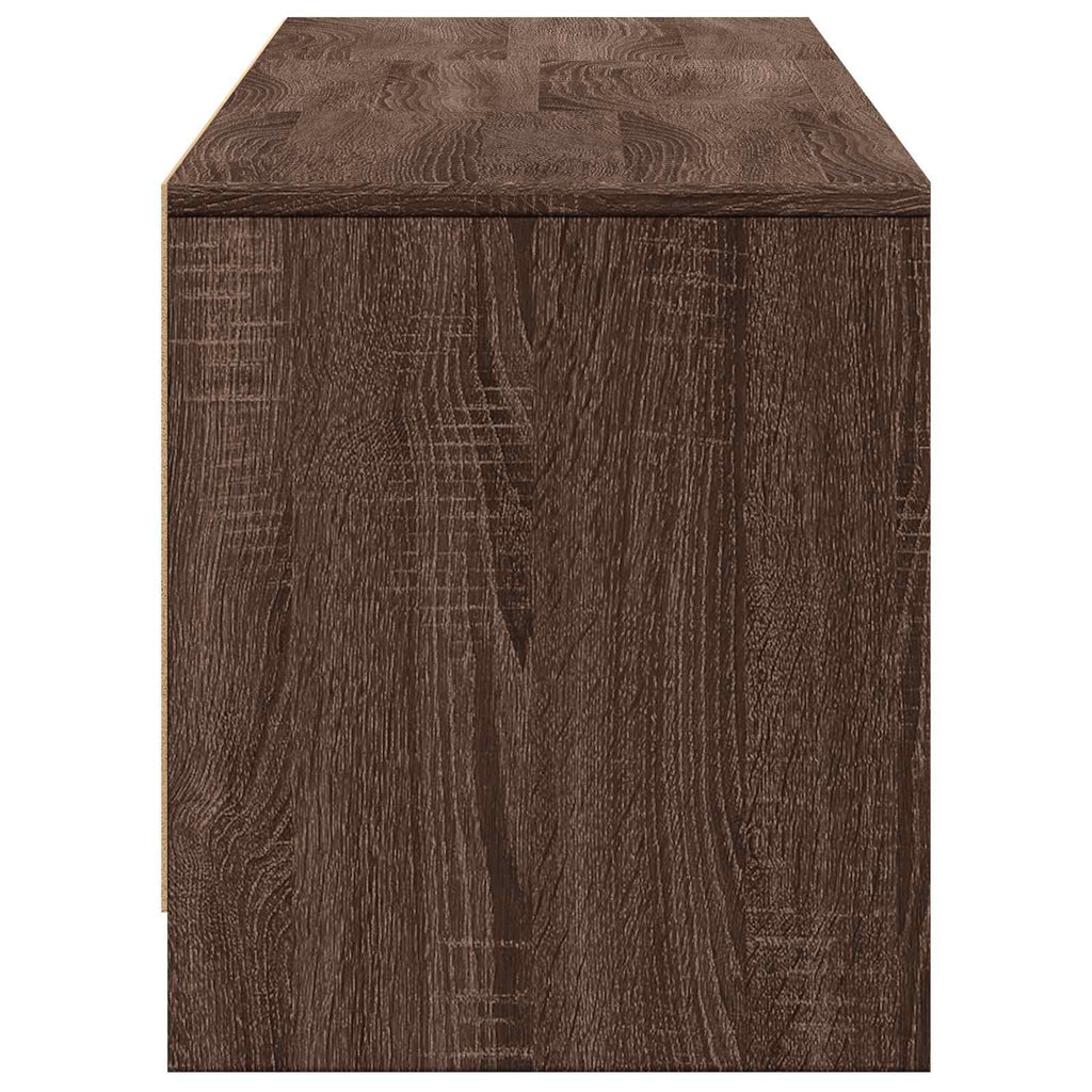 Mobile TV con LED con LED Quercia marrone 165 x 34 x 40 cm