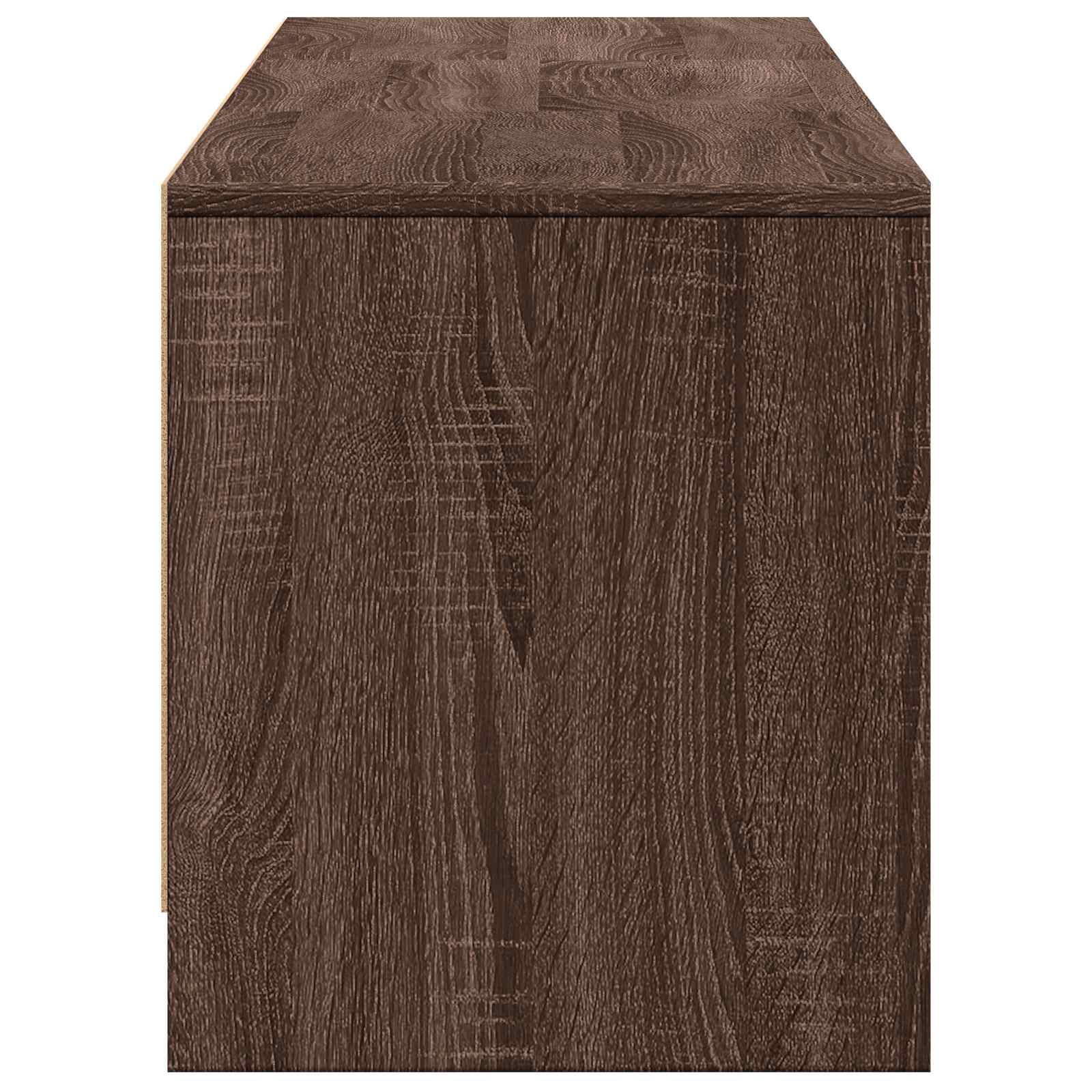 Mobile TV con LED con LED Quercia marrone 165 x 34 x 40 cm