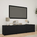 Mobile TV con LED Nero 165 x 34 x 40 cm Legno ingegnerizzato