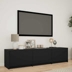 Mobile TV con LED Nero 165 x 34 x 40 cm Legno ingegnerizzato