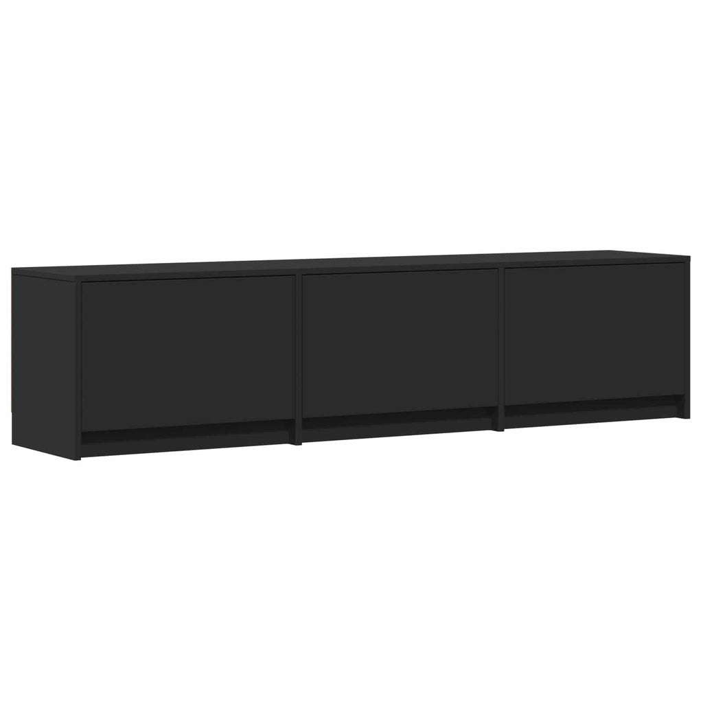 Mobile TV con LED Nero 165 x 34 x 40 cm Legno ingegnerizzato