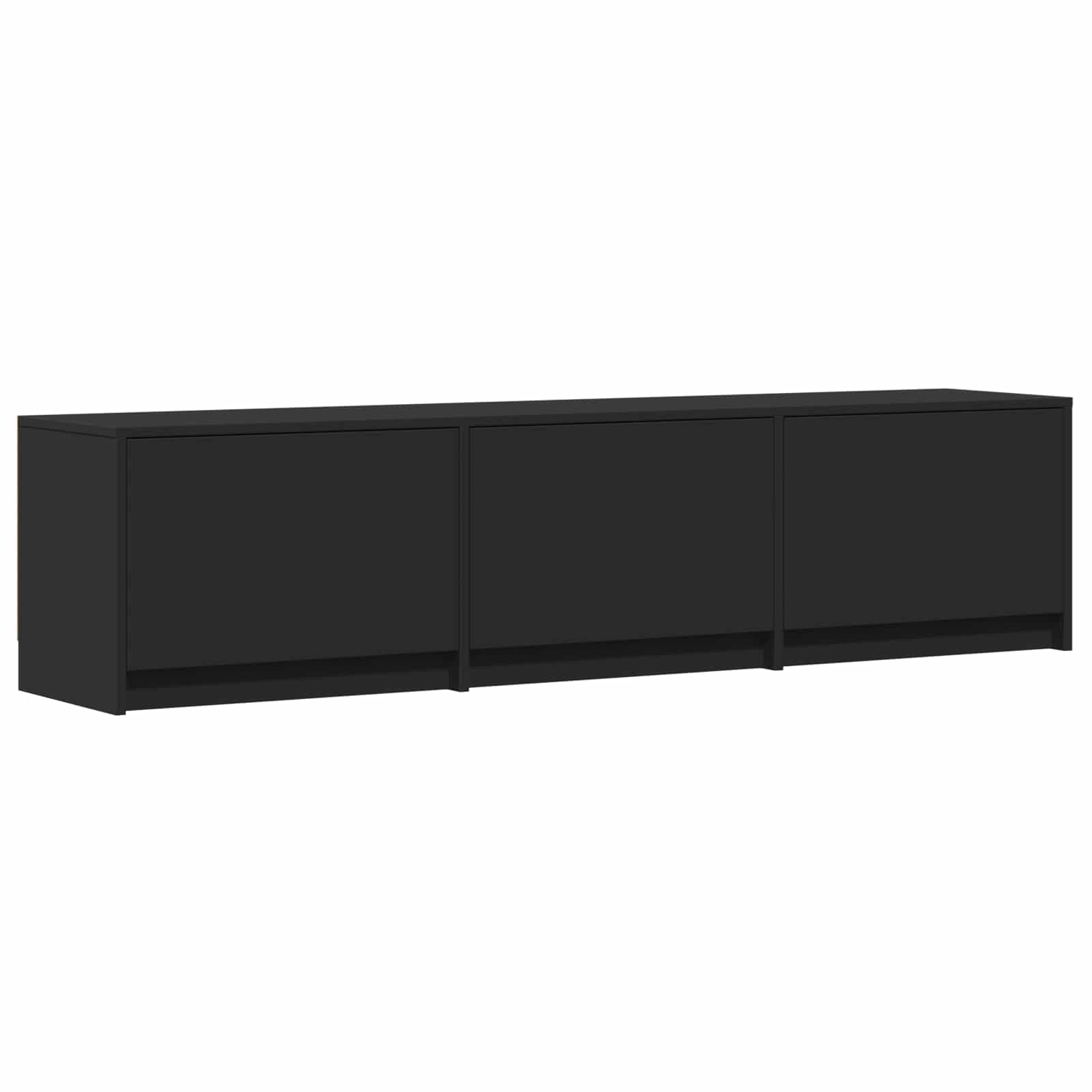 Mobile TV con LED Nero 165 x 34 x 40 cm Legno ingegnerizzato