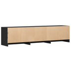 Mobile TV con LED Nero 165 x 34 x 40 cm Legno ingegnerizzato