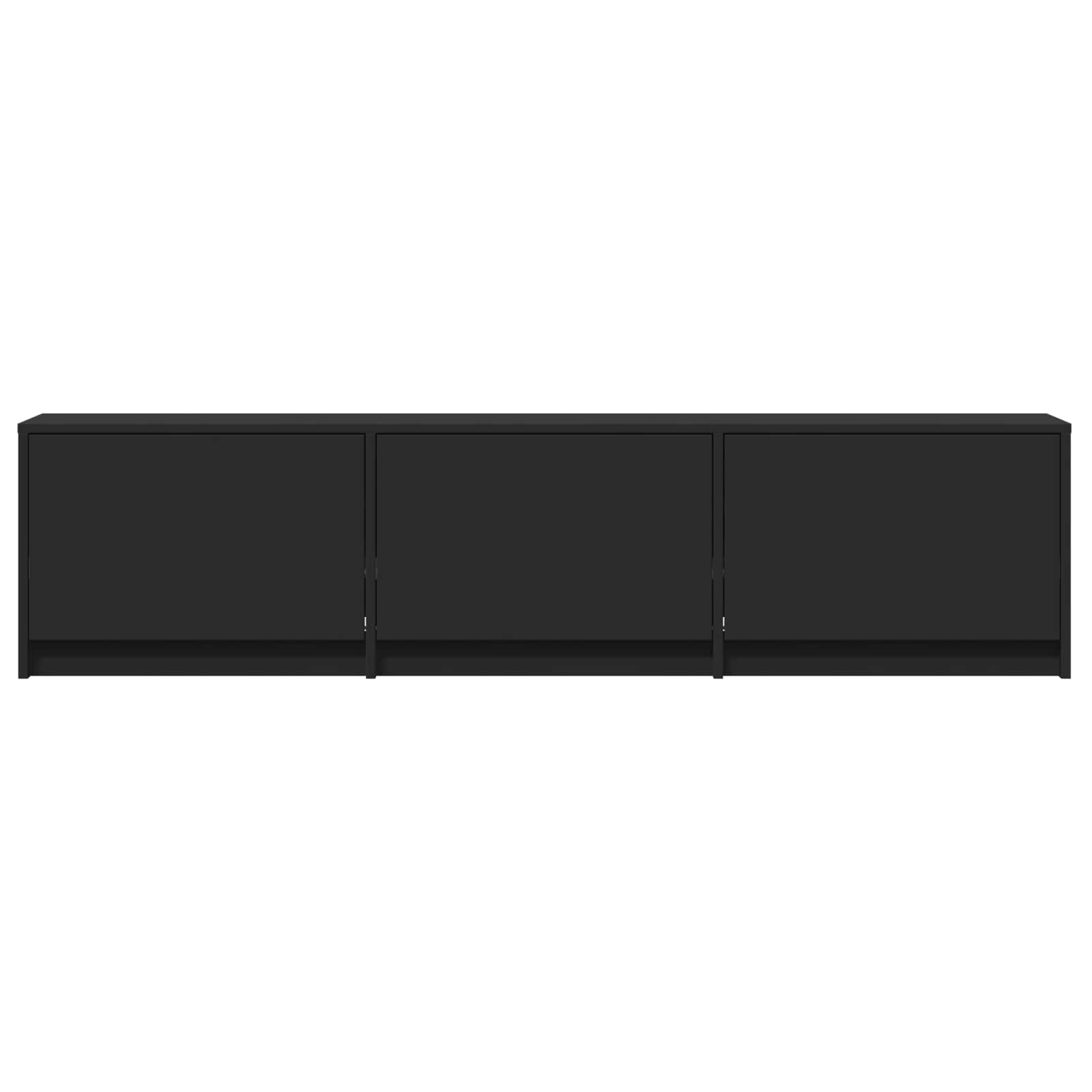 Mobile TV con LED Nero 165 x 34 x 40 cm Legno ingegnerizzato