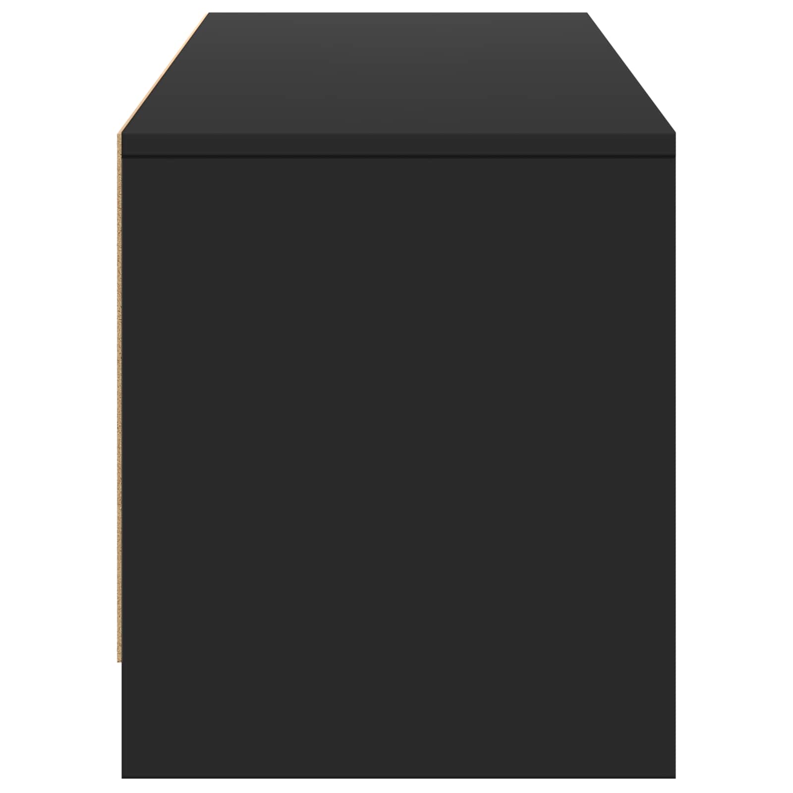 Mobile TV con LED Nero 165 x 34 x 40 cm Legno ingegnerizzato