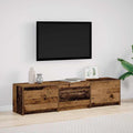 Mobile TV con LED con cassetto Legno vecchio 165 x 34 x 40 cm