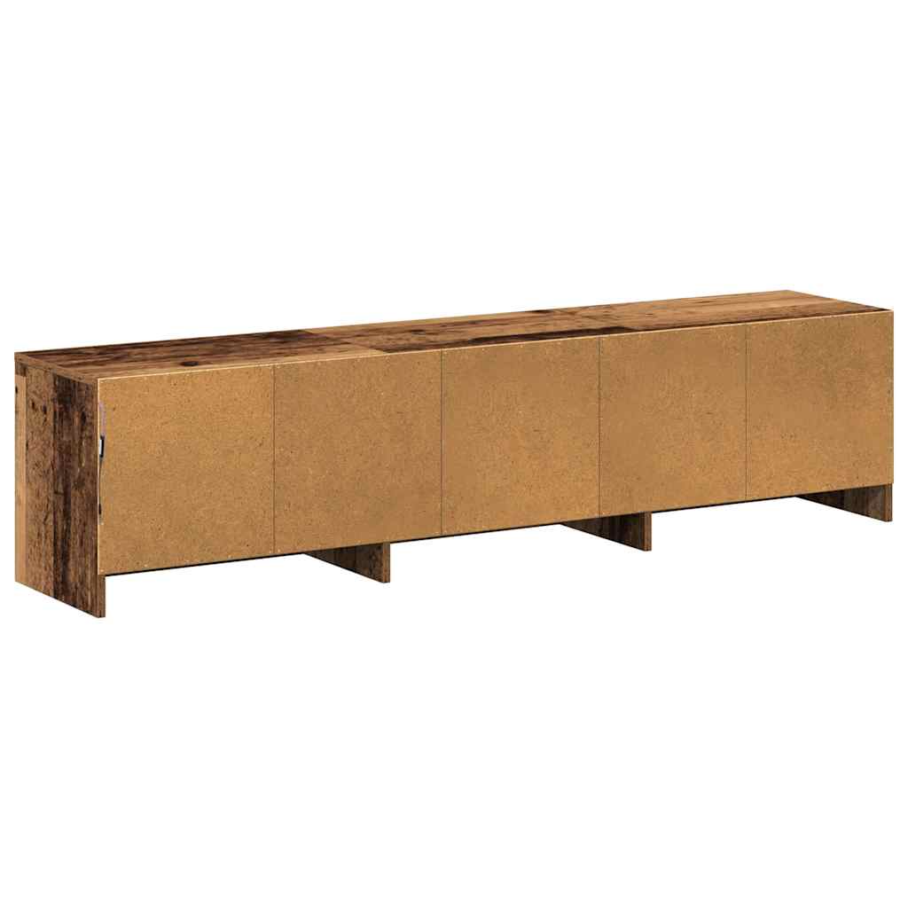 Mobile TV con LED con cassetto Legno vecchio 165 x 34 x 40 cm