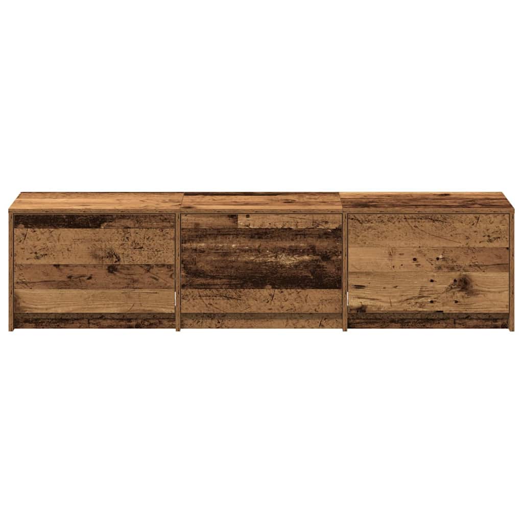 Mobile TV con LED con cassetto Legno vecchio 165 x 34 x 40 cm