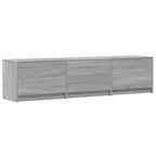 Mobile TV con LED con LED Sonoma grigia 165 x 34 x 40 cm