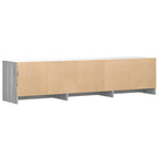 Mobile TV con LED con LED Sonoma grigia 165 x 34 x 40 cm
