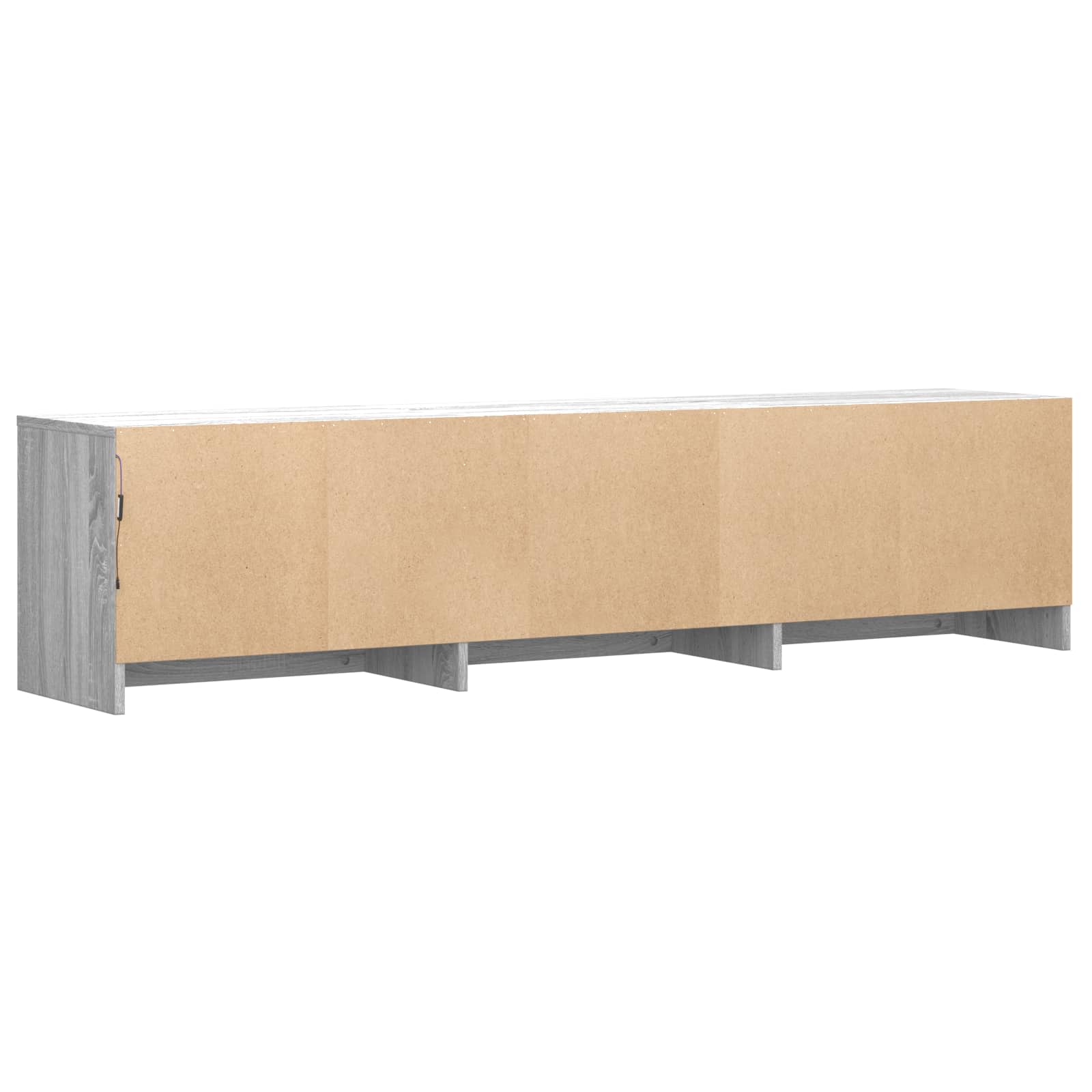 Mobile TV con LED con LED Sonoma grigia 165 x 34 x 40 cm