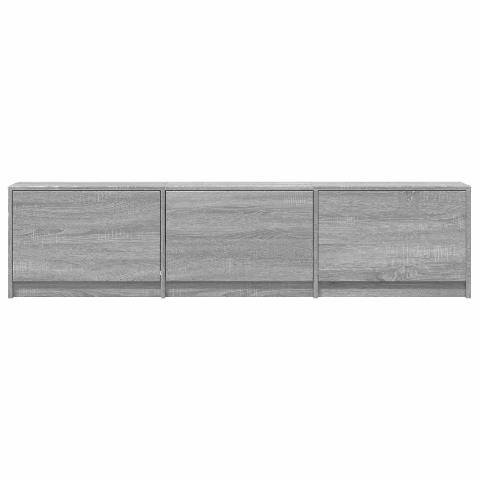 Mobile TV con LED con LED Sonoma grigia 165 x 34 x 40 cm