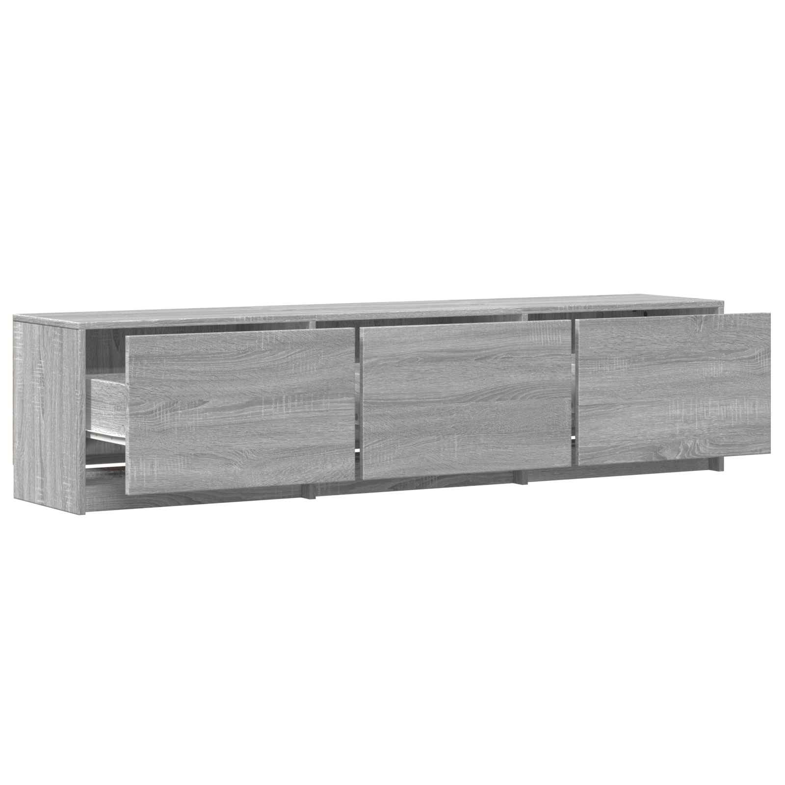 Mobile TV con LED con LED Sonoma grigia 165 x 34 x 40 cm
