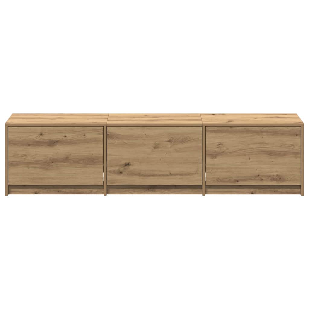 Mobile TV con LED Rovere Artigianale 165 x 34 x 40 cm