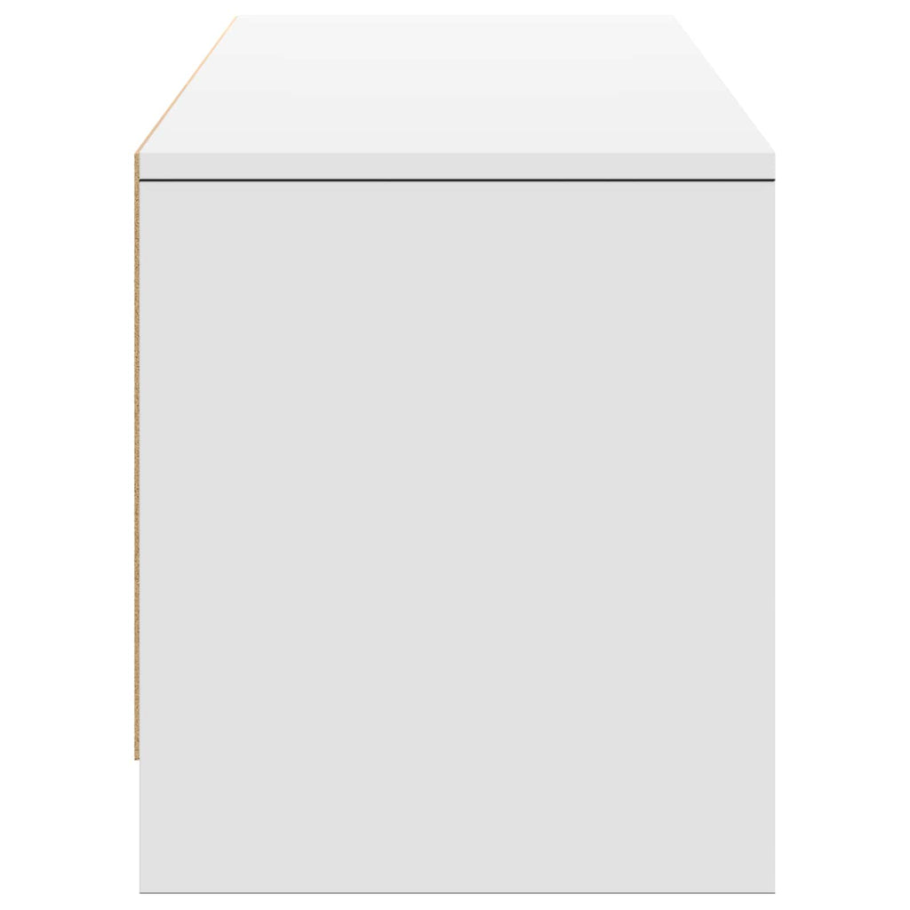Mobile TV con LED Bianco 165 x 34 x 40 cm Legno ingegnerizzato