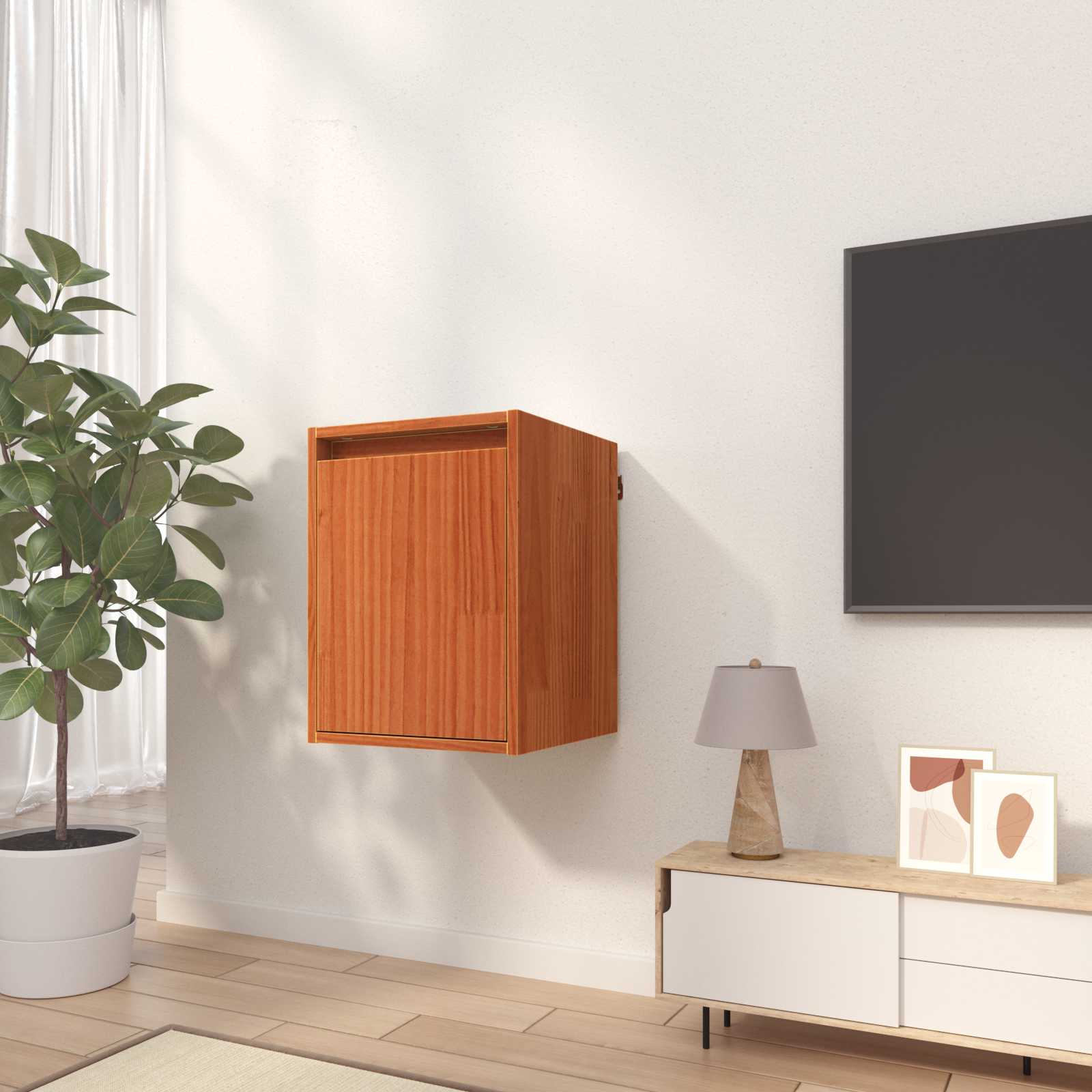 Armadietto a muro 2 pcs Marrone cerato 30 x 30 x 40 cm