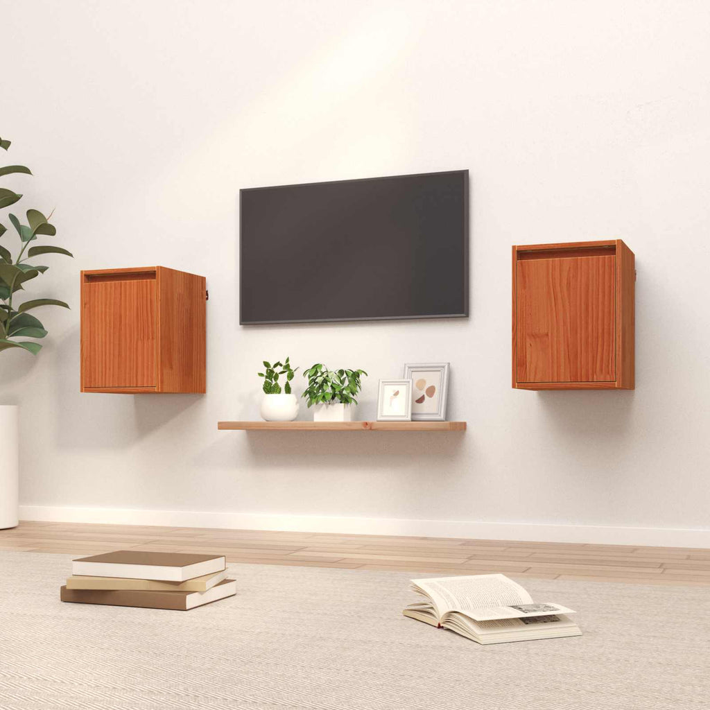 Armadietto a muro 2 pcs Marrone cerato 30 x 30 x 40 cm